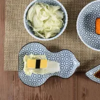 CP501022 - Plato de Ceramica Estilo Oriental Diseño Rustico