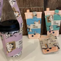 CPT81001 - Funda Portavaso To Take Away de Tela Fantastic Gatito