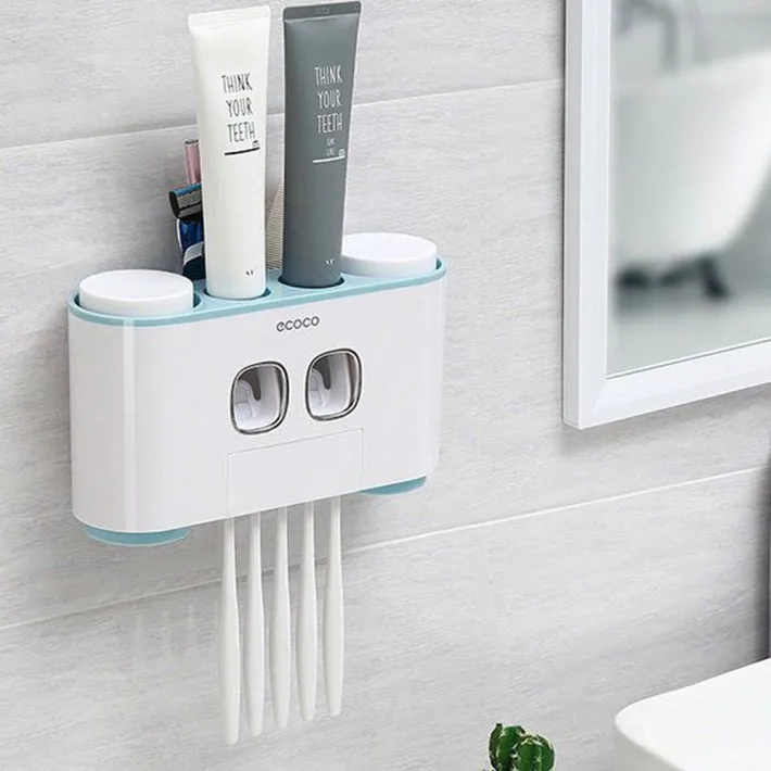Organizador/Exprimidor Automático de Pasta Dental con Adhesivo + 4