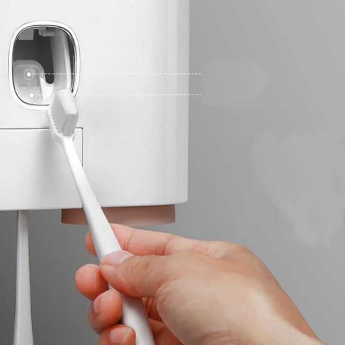 Organizador/Exprimidor Automático de Pasta Dental con Adhesivo + 4
