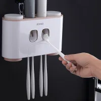 Organizador/Exprimidor Automático de Pasta Dental con Adhesivo + 4