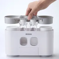 Organizador/Exprimidor Automático de Pasta Dental con Adhesivo + 4