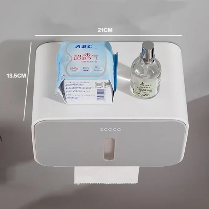 Box Dual Porta Tissue/Papel Higienico con Adhesivo Línea Ecoco