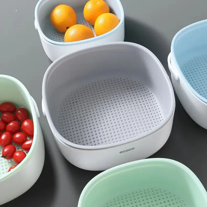 E2025 - Canasta/Escurridor de Verduras&Frutas con Manija Línea Ecoco