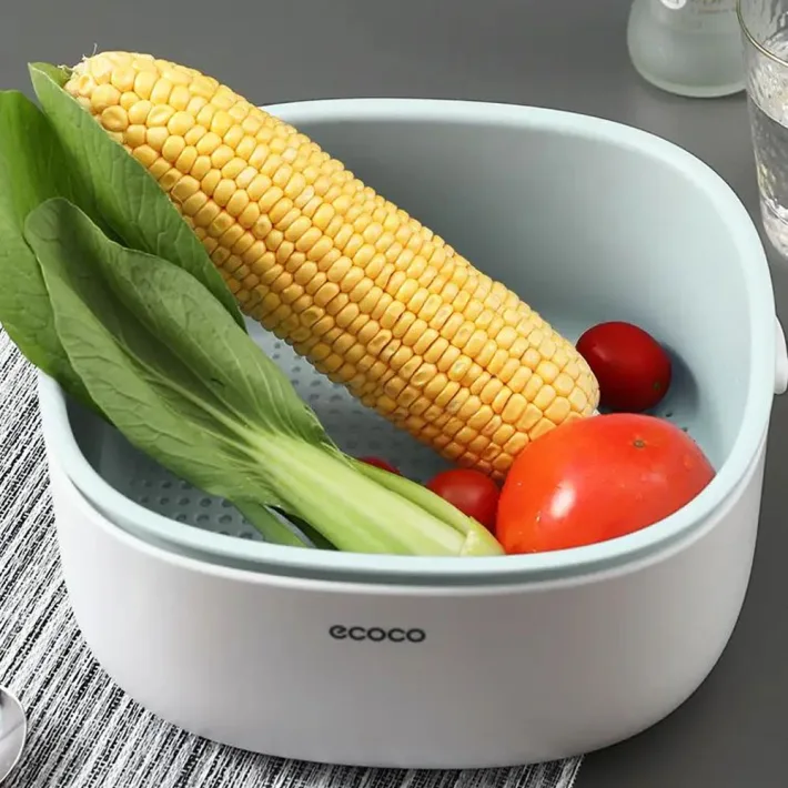 E2026 - Canasta/Escurridor de Verduras&Frutas con Manija Grande Línea Ecoco