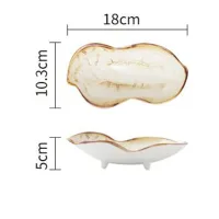 FC89637 - Plato de Cerámica Diseño Cacahuate - 18*10.3*5cm