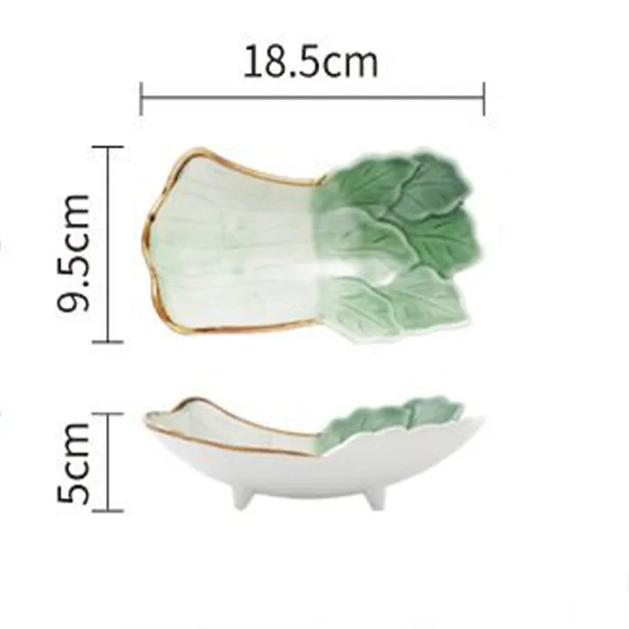 FC89639 - Plato de Cerámica Diseño Acelga - 18.5*9.5*5cm