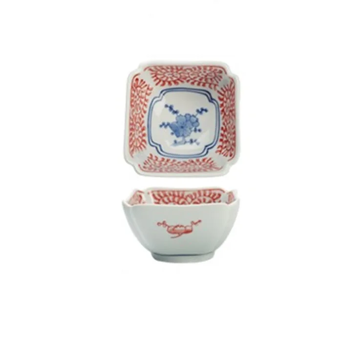 FD-16N09 - Mini Cuenco de Cerámica Cuadrado Diseño Cerezo