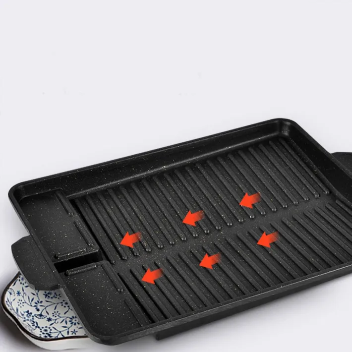 GP-22 - Plancha Estilo Coreano Rectangular - Apto Horno/Hornalla