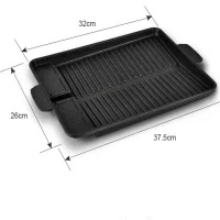 GP-22 - Plancha Estilo Coreano Rectangular - Apto Horno/Hornalla
