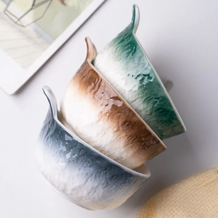 H55 - Bowl con Manija de Cerámica Diseño Degradé - 300ml