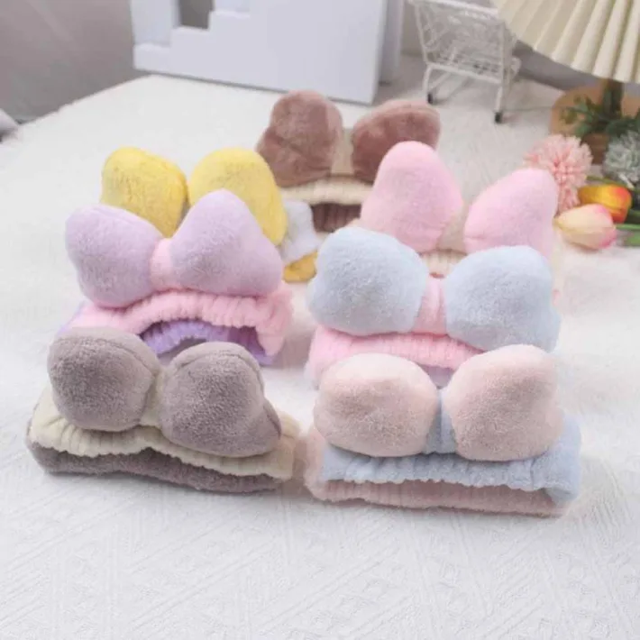HB231031 - Vincha Moño Pompón para Limpieza Facial