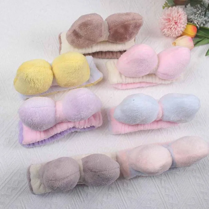 HB231031 - Vincha Moño Pompón para Limpieza Facial