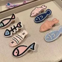 HC408 - Hebilla de Pelo Diseño Fish Cute x 4 Piezas