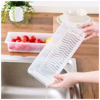 HF-4399 - Organizador de Alimento con Tapa con Rejilla Escurridora 1600ML