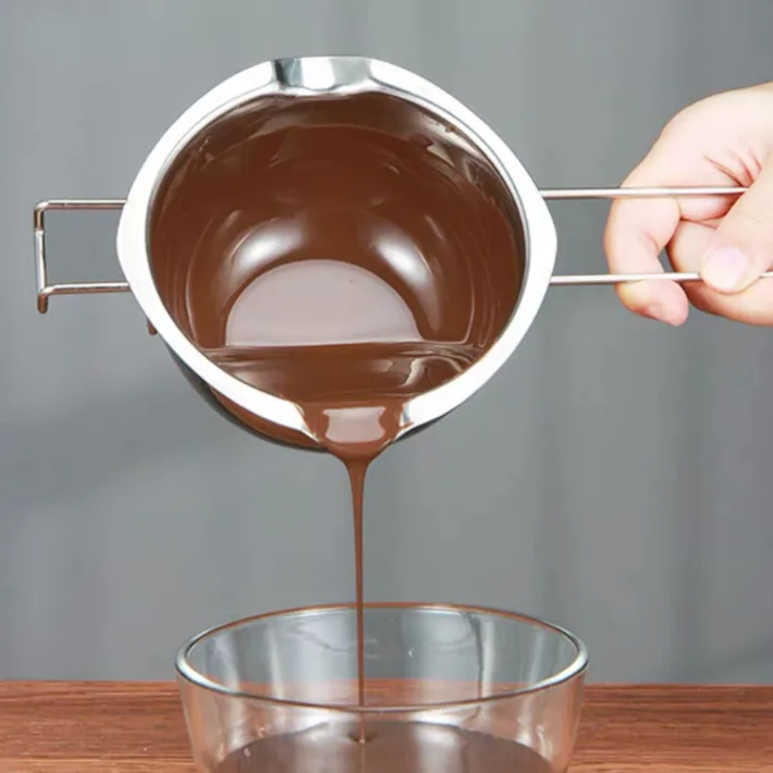 HFQKLG1 - Bowl De Acero Para Derretir Chocolate Baño María Con Mango
