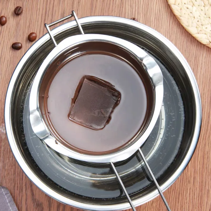 HFQKLG1 - Bowl De Acero Para Derretir Chocolate Baño María Con Mango