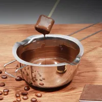HFQKLG1 - Bowl De Acero Para Derretir Chocolate Baño María Con Mango