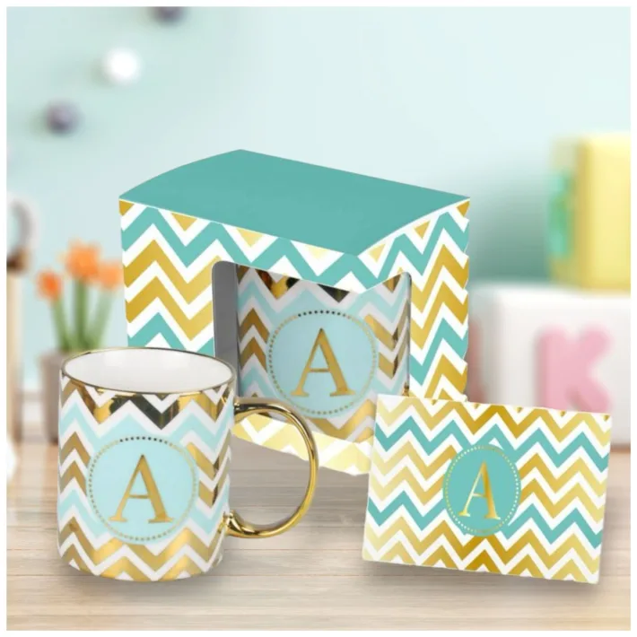 HRC003-A - Taza de Cerámica Letra A + Tarjeta de Regalo