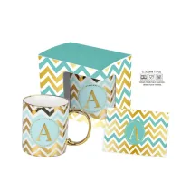 HRC003-A - Taza de Cerámica Letra A + Tarjeta de Regalo