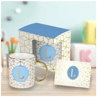 HRC003-L - Taza de Cerámica Letra L + Tarjeta de Regalo