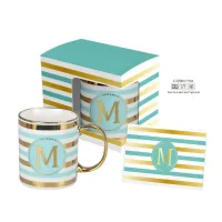 HRC003-M - Taza de Cerámica Letra M + Tarjeta de Regalo