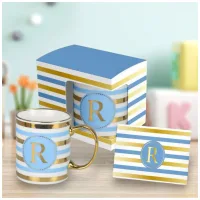 HRC003-R - Taza de Cerámica Letra R + Tarjeta de Regalo