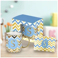 HRC003-S - Taza de Cerámica Letra S + Tarjeta de Regalo