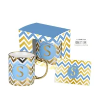 HRC003-S - Taza de Cerámica Letra S + Tarjeta de Regalo