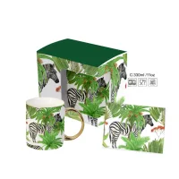 HRC005-A - Taza de Cerámica Afric Safari Zebra + Tarjeta de Regalo