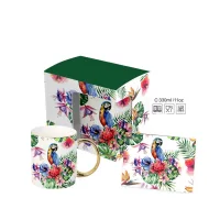 HRC005-C - Taza de Cerámica Afric Safari Guacamayo + Tarjeta de Regalo