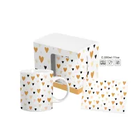 HRC006-A - Taza de Cerámica Teens Corazones + Tarjeta de Regalo