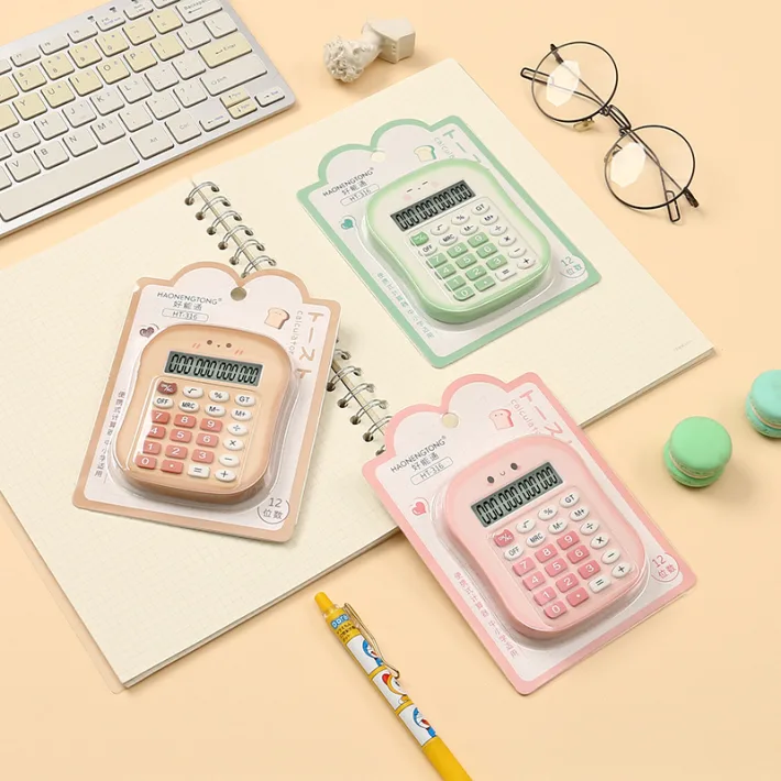 HT-316 - Calculadora modelo tostadito de Color Pastel - HaoNenTong 8.5 * 10