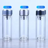 HY-1151 - Botella de Doble Vidrio con Infusor - 300Ml