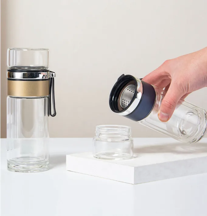HY-1168 - Botella de Vidrio Con Infusor 400ML