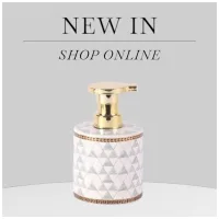 Dispenser de Jabón Líquido Ceramica Línea White Triangle