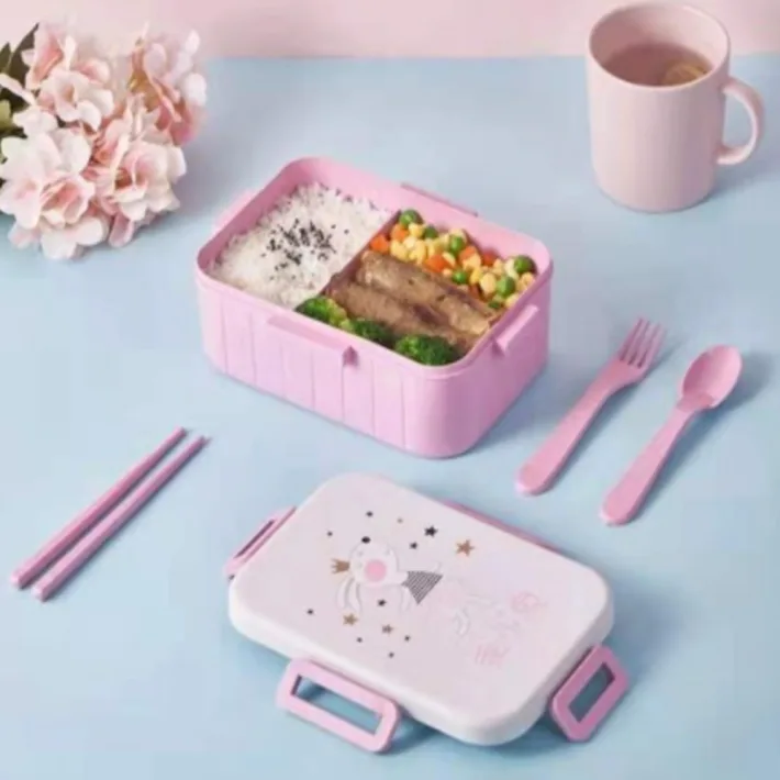 Vianda Infantil con Cubiertos Diseño Baby Rabbit&Bear