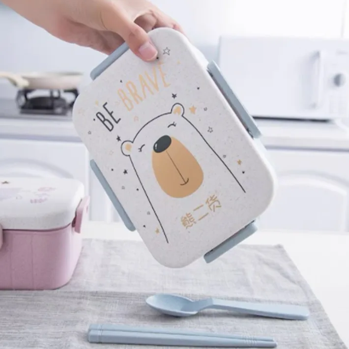 Vianda Infantil con Cubiertos Diseño Baby Rabbit&Bear
