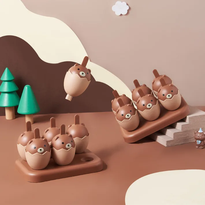 J06-6383 - Molde de Helados Osito Little Ice Box - 6 paletas