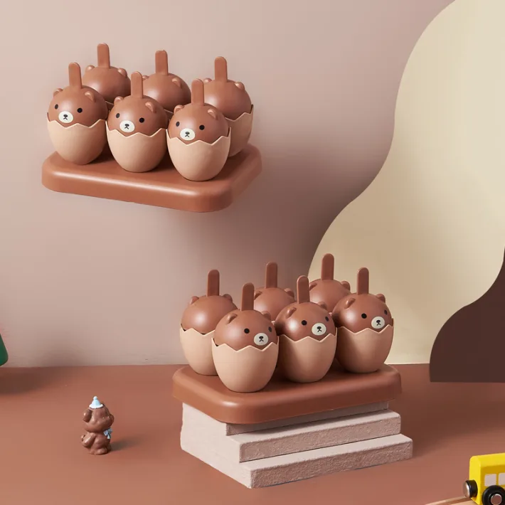 J06-6383 - Molde de Helados Osito Little Ice Box - 6 paletas