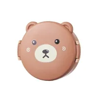 Vianda con Divisiones Cute Bear + Cubiertos