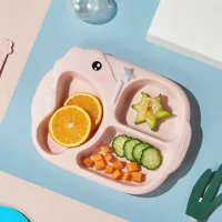 J06-6539 - Bandeja Plato con Divisiones Infantil Diseño Caballito de Mar + C
