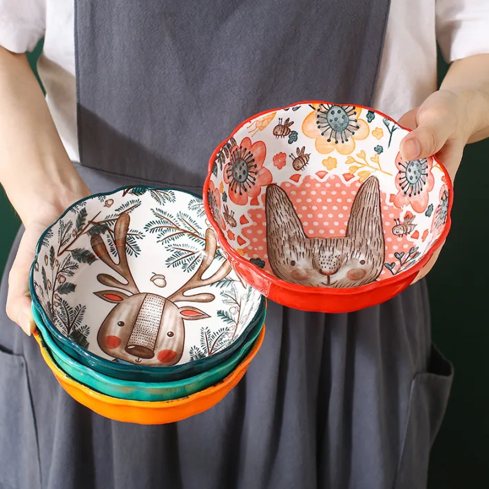 J08054 - Bowl Para Ensalada Forest Animals- 15*4.8cm