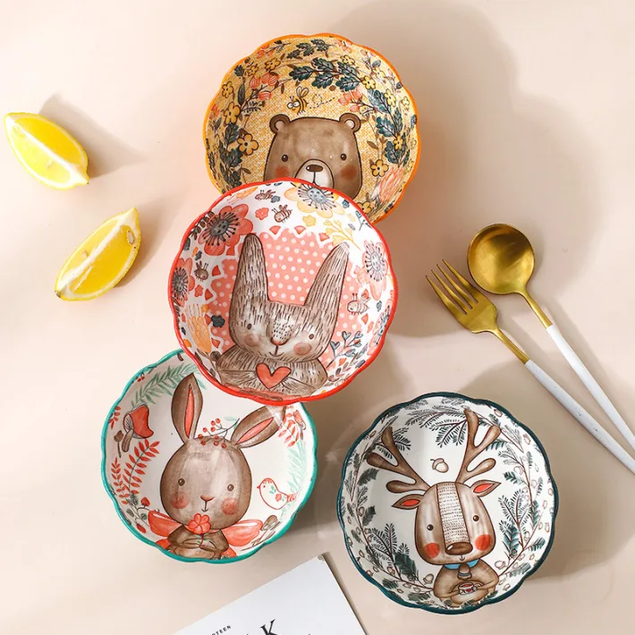 J08054 - Bowl Para Ensalada Forest Animals- 15*4.8cm