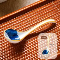 JJX1019 - Set x 4 Cucharas de Cerámica Blue Stripes Graphic Lines 16*4.5cm