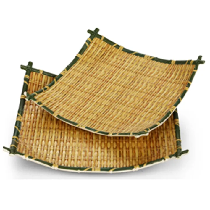 JM181010 - Plato Cuadrado de Melamina Estilo Bambu - 23.5*23.5*5.5 cm