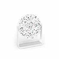 JS185394 - Espejo Circular de Baño Línea Piedras Terrazo - 15.8x6.5x19.5cm