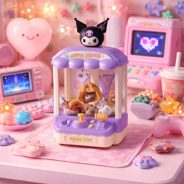 Mini Máquina Garra Peluche Kuromi
