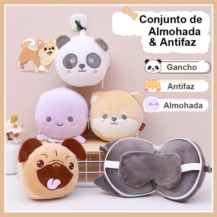KLW-03 - Conjunto Almohada & Antifaz Modelo Animals Cute