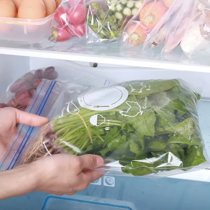 KM0022 - Bolsas de Cierre Hermetico Apto Microondas/Freezer Grande - 10 Unid